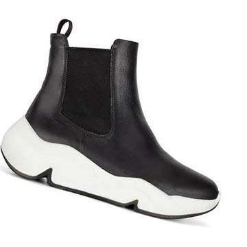 Women's Ecco Chunky Chelsea Boots Black | USA 8TCE